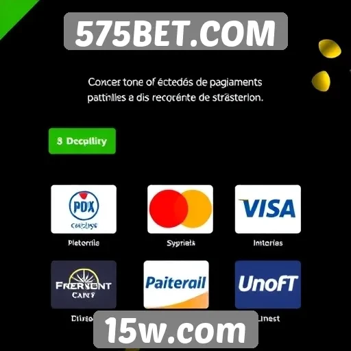 Métodos de pagamento variados no 575BET.COM